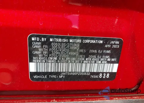 2023 Mitsubishi Outlander Phev Sel S-Awc z USA, uszkodzony, nr VIN JA4T5VA95PZ050532